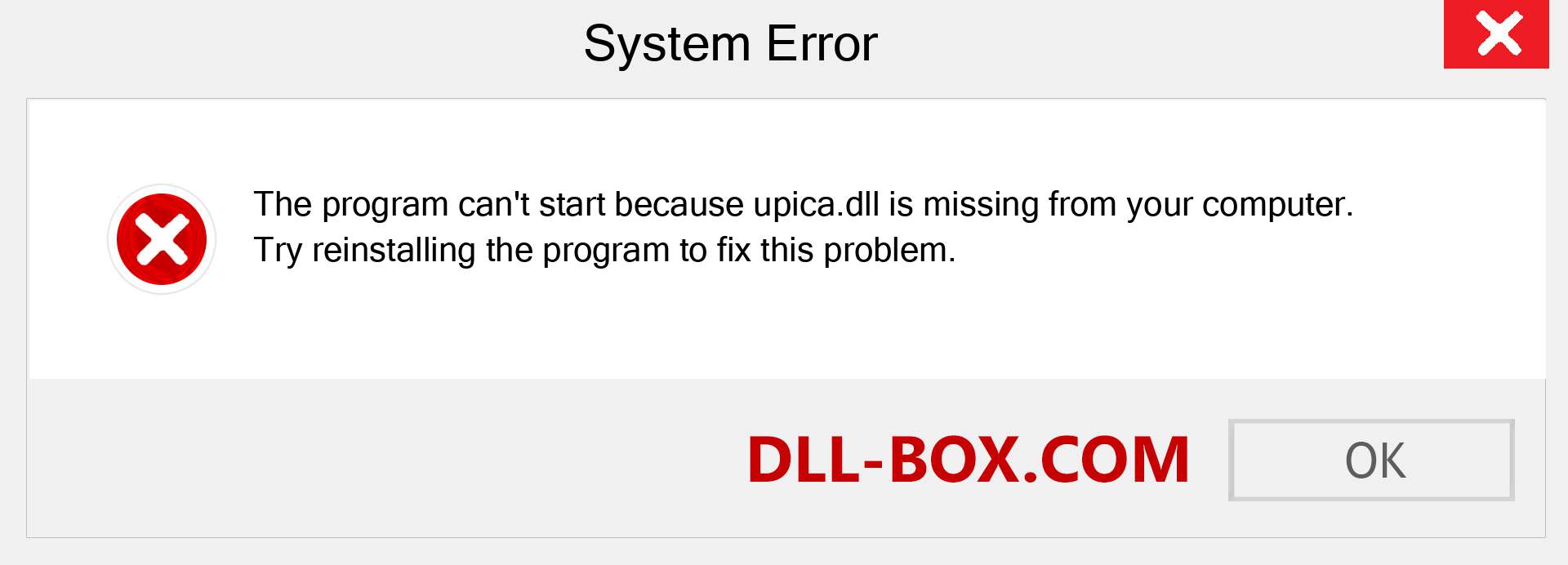  upica.dll file is missing?. Download for Windows 7, 8, 10 - Fix  upica dll Missing Error on Windows, photos, images